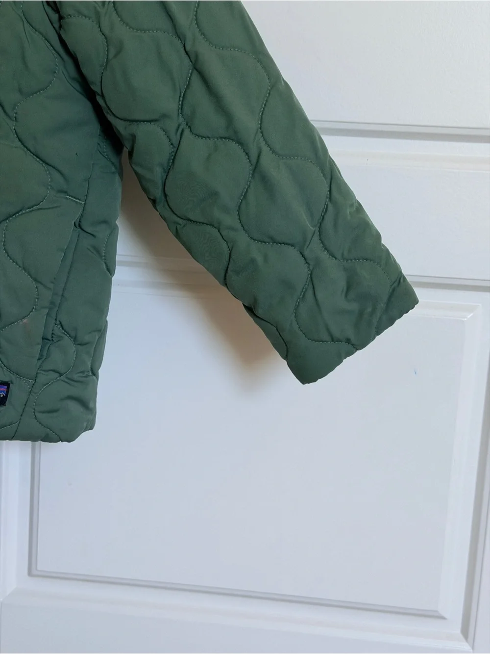 Patagonia Olive Green Quilted Kids Jacket and Snow Pants